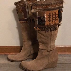 Apepazza Leather & Fur Boots STUNNING